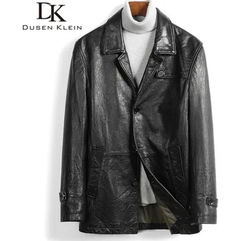 Moto bunda Leather Fashion Lehká bunda z jehněčí kůže s kapsami a stojáčkem Velikost: 4XL, Barva (Varianta): Černá