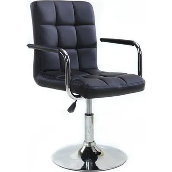 LuxuryForm DESIGN Židle VERONA na stříbrném talíři - černá (VPT)