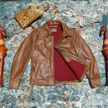 Moto bunda Leather Fashion Klasická motorkářská bunda z hovězí kůže inspirovaná 30. lety Velikost: M, Barva (Varianta): cowhide