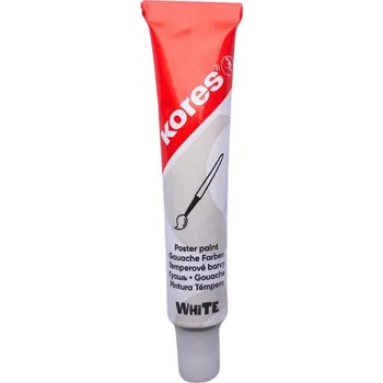 Vodová barva Kores Temperas bílá barva v tubě 1 2ml