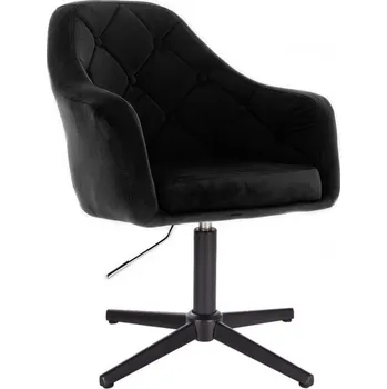 LuxuryForm DESIGN Kosmetické křeslo ANDORA VELUR na černém kříži- černé