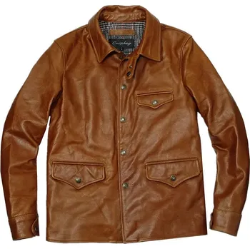 Moto bunda Leather Fashion Brakeman bunda z hovězí kůže v japonském stylu Velikost: 4XL, Barva (Varianta): cowhide