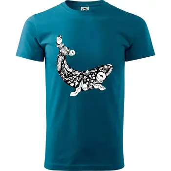 Pánská móda Velryba malovaná - Klasické pánské triko vyšší gramáže - S ( Petrolejová )