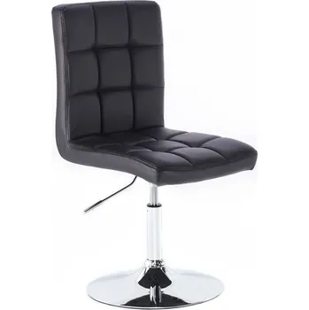 LuxuryForm DESIGN Kosmetická židle TOLEDO na stříbrném talíři - černá (VPT)