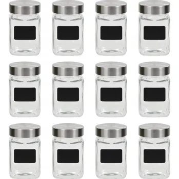 Dóza na potraviny Zavařovací Sklenice na skladování 12 Kusů 300 ml