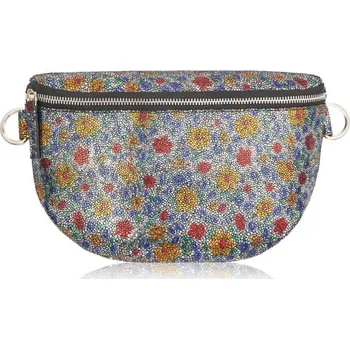 Kabelka Paolo Peruzzi Kožená ledvinka VINTAGE PAOLO PERUZZI; květy