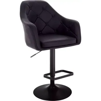 Barová židle LuxuryForm DESIGN Barová židle ANDORA na černém talíři - černá