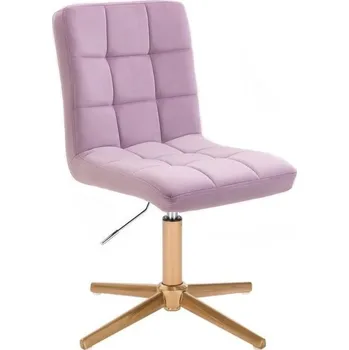 LuxuryForm DESIGN Kosmetická židle TOLEDO VELUR na zlatém kříži - levandule