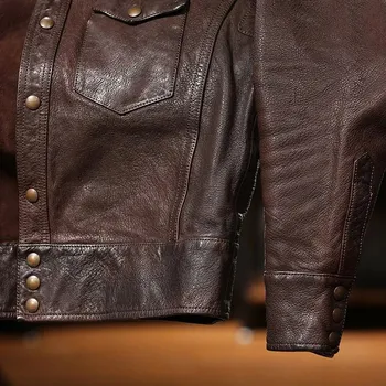 Moto bunda Leather Fashion Klasická bunda z kozí kůže v odolném provedení Velikost: M