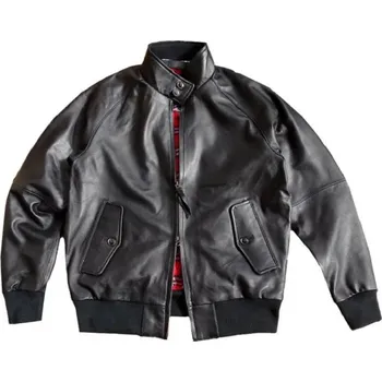 Moto bunda Leather Fashion Lehká jarní bunda z tenké jehněčí kůže Barva: Černá, Velikost: L