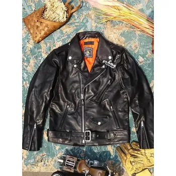 Moto bunda Leather Fashion Motorkářská bunda z koňské kůže v závodním stylu Velikost: 5XL, Barva (Varianta): Japanese Horsehide