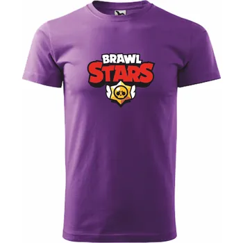 Pánská móda ON-DESIGN Tričko pánské/dětské s potiskem BRAWL STARS Velikost: 110 cm/4 roky, Barva: fialová