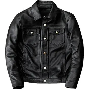 Moto bunda Leather Fashion Kožená bunda z pravé hovězí kůže v moderním střihu Velikost: 3XS, Barva (Varianta): Black Cowhide