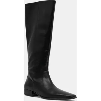 Dámské kozačky Kožené kozačky Vagabond Shoemakers NELLA dámské, černá barva, na plochém podpatku, 6016-001-20 6016.001.20 99X, EUR 39