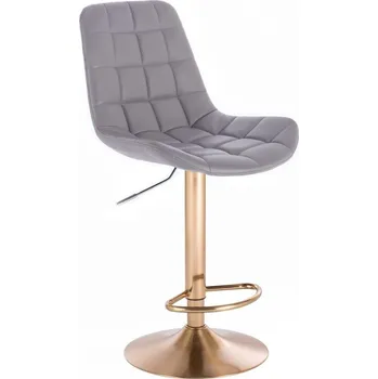 Barová židle LuxuryForm DESIGN Barová židle PARIS na zlatém talíři - šedá