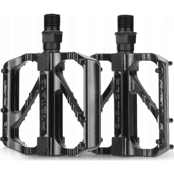Pedál na kolo Platformové pedály na kolo pro MTB trekking hliníkové černé lehké