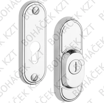 Dveřní kování R3/O dekor Nerez lesk – Zámek: Bez zadlabacího zámku