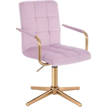 LuxuryForm DESIGN Židle VERONA GOLD VELUR na zlatém kříži - levandule