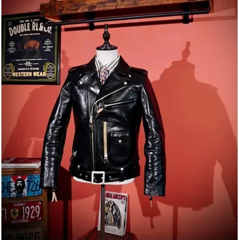 Moto bunda Leather Fashion Motorkářská bunda z koňské kůže v klasickém střihu Barva: Černá, Velikost: M