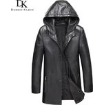 Leather Fashion Kožená bunda s kapucí z pravé jehněčí kůže Barva: Černá, Velikost: 10XL