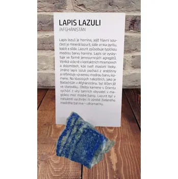 Kartička a minerál LAPIS LAZULI