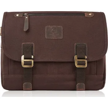 Paolo Peruzzi Pánská textilní taška přes rameno PAOLO PERUZZI; hnědá