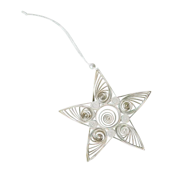 Vánoční ozdoba Papírová vánoční ozdoba Star Large "White" DBKD