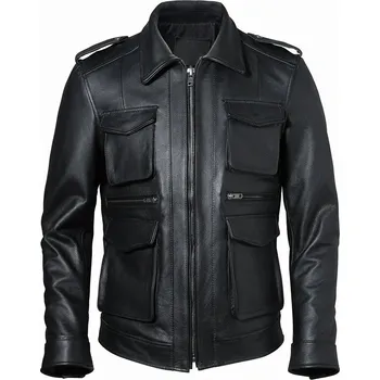 Moto bunda Leather Fashion Kožená bunda z pravé hovězí kůže v klasickém střihu Velikost: L, Barva (Varianta): Black Cowhide