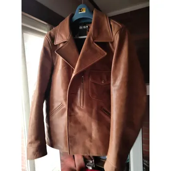 Moto bunda Leather Fashion Kožená bunda z voskované hovězí kůže v klasickém střihu Velikost: L, Barva (Varianta): Hnědá