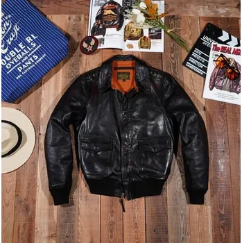 Moto bunda Leather Fashion Klasická kožená bunda v jezdeckém stylu Velikost: L, Barva (Varianta): A2 black