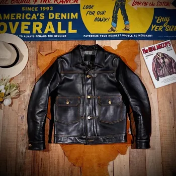 Moto bunda Leather Fashion Pánská kožená bunda z toskánské kůže s vlněnou podšívkou Velikost: M