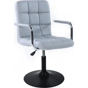 LuxuryForm DESIGN Židle VERONA na černém talíři - šedá (VPT)