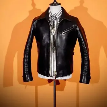 Moto bunda Leather Fashion Kožená bunda z koňské kůže ve vintage jezdeckém stylu Velikost: M, Barva (Varianta): Černá