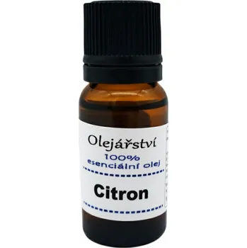 Vonný olej Olejářství Citronový esenciální olej - lisovaný za studena Objem: 50 ml, Uzávěr: Vykapávač, Materiál obalu: Hnědé sklo