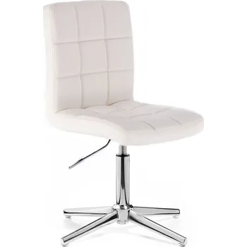 LuxuryForm DESIGN Kosmetická židle TOLEDO na stříbrném kříži - bílá (VPT)