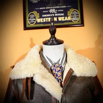 Moto bunda Leather Fashion Zimní bunda B3 z jehněčí kůže s kožichem Velikost: M