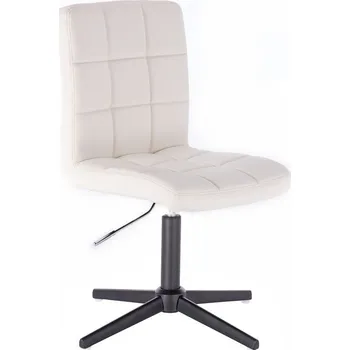 LuxuryForm DESIGN Židle TOLEDO na černém kříži - bílá (VPT)