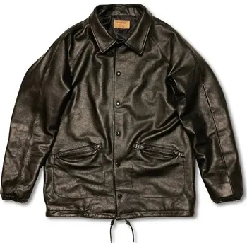 Hodinky Leather Fashion Safari kabát z telecí kůže v klasickém retro stylu Barva: Černá, Velikost: S