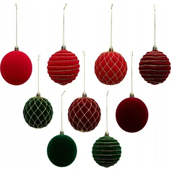 Vánoční dekorace Vánoční koule ozdob 8 cm 9 ks