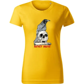 Dámské tričko HAVRAN, never more. Pro obdivovatele E.A.POE Žlutá 2XL
