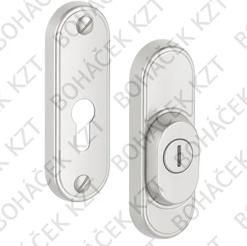 Dveřní kování R3/O dekor Nerez mat – Zámek: Bez zadlabacího zámku