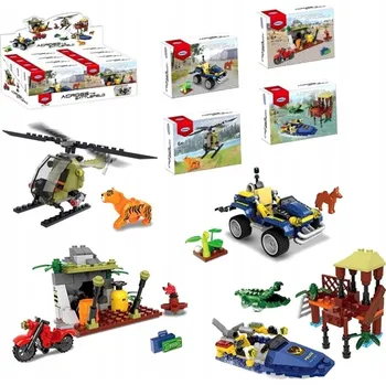 ostatní stavebnice NAPRŮBĚH BOJIŠTĚ STAVEBNICE VOZIDLA VRTULNÍK LOĎ VZDĚLÁVACÍ HRAČKA PRO DĚTI