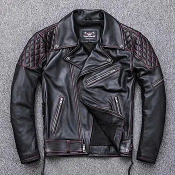 Moto bunda Leather Fashion Motorkářská bunda z pravé kůže s kovovými detaily Barva: Černá, Velikost: L