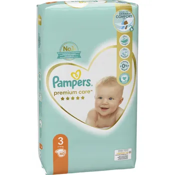 jednorázová plena Pampers Premium Care pleny velikost 3 (6-10 kg) 60 kusů