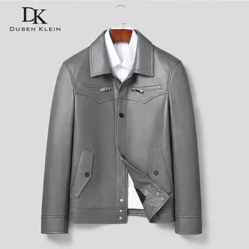 Moto bunda Leather Fashion Stylová kožená bunda z jehněčí kůže s kapsami Barva: Bílá, Velikost: 3XL