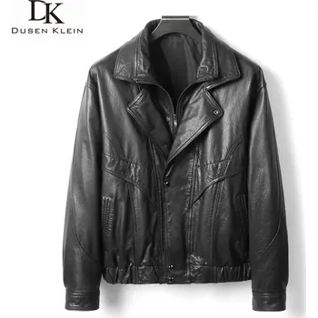 Moto bunda Leather Fashion Elegantní kožená bunda z hovězí kůže ve slim střihu Barva: Černá, Velikost: L