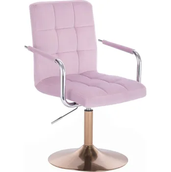 LuxuryForm DESIGN Kosmetická židle VERONA VELUR na zlatém talíři - levandule