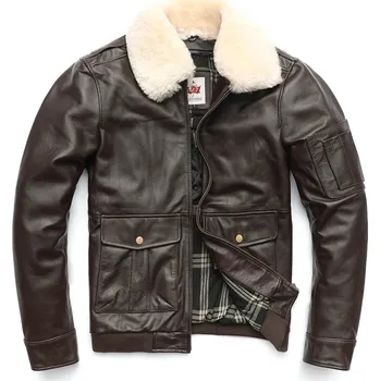 Moto bunda Leather Fashion Letecká bunda z hovězí kůže s odepínací podšívkou Velikost: L, Barva (Varianta): Hnědá