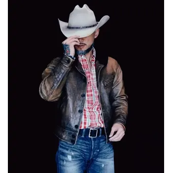 Moto bunda Leather Fashion Kožená bunda z toskánské hovězí kůže s kožešinovým límcem Velikost: XS