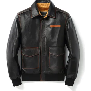 Moto bunda Leather Fashion Kožená baseballová bunda z hovězí kůže Barva: Černá, Velikost: 3XS